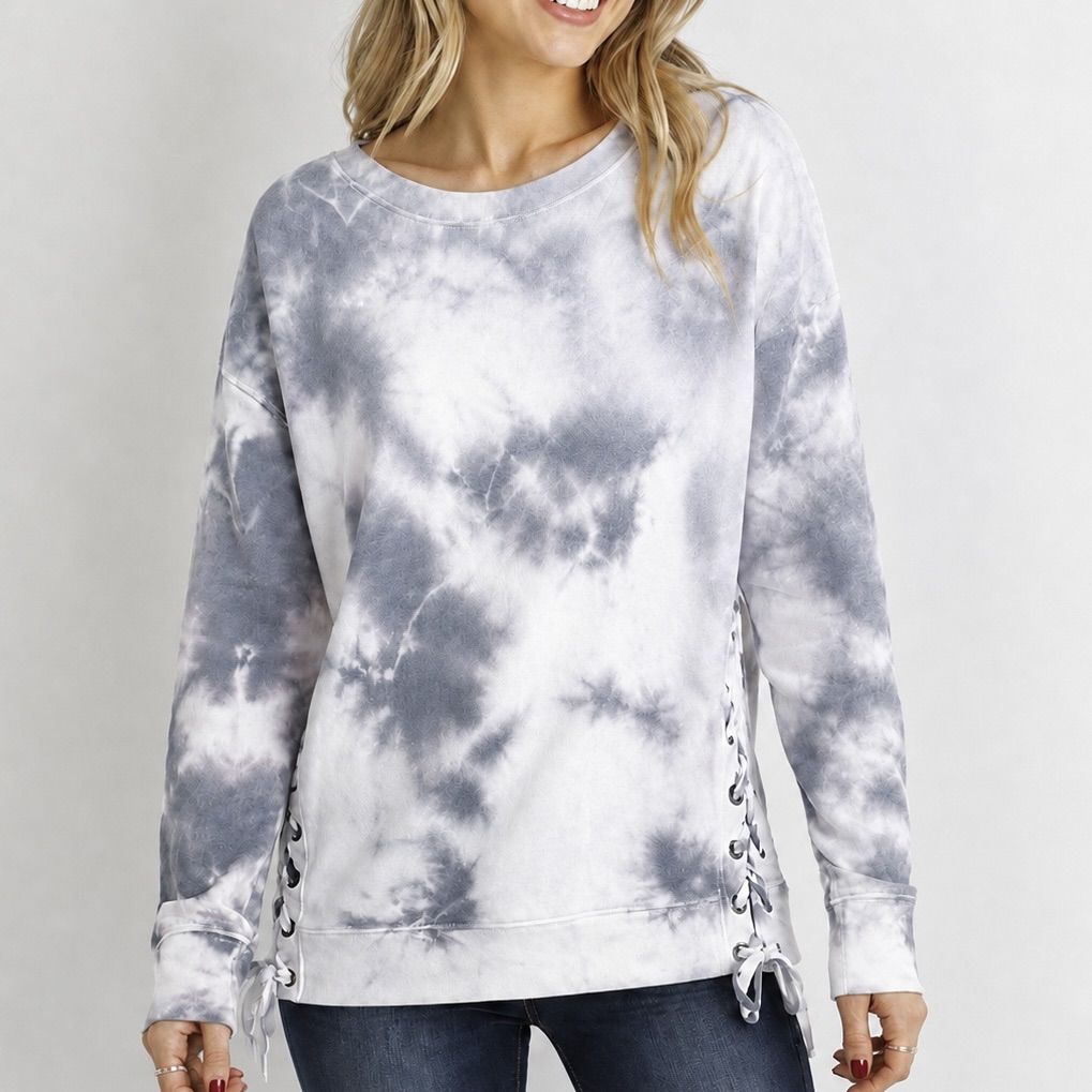 American Eagle Tie Dye Sweatshirt, Lace Up Sides - Size Small