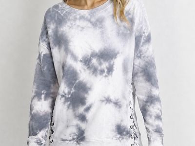 American Eagle Tie Dye Sweatshirt, Lace Up Sides - Size Small