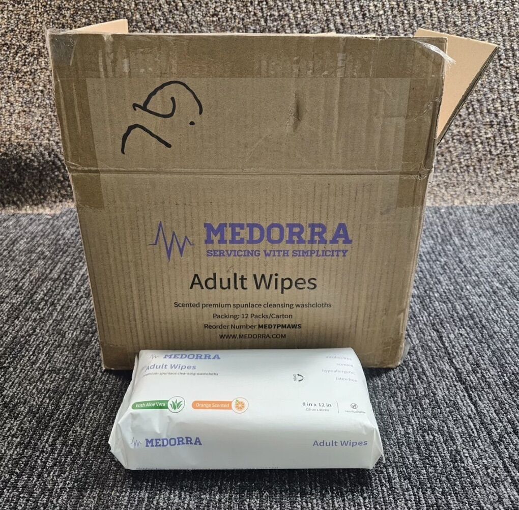Medorra Adult wipes, 12 packs