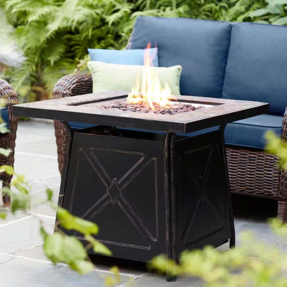 Hampton Bay Crossridge 50,000 BTU Fire Pit Table