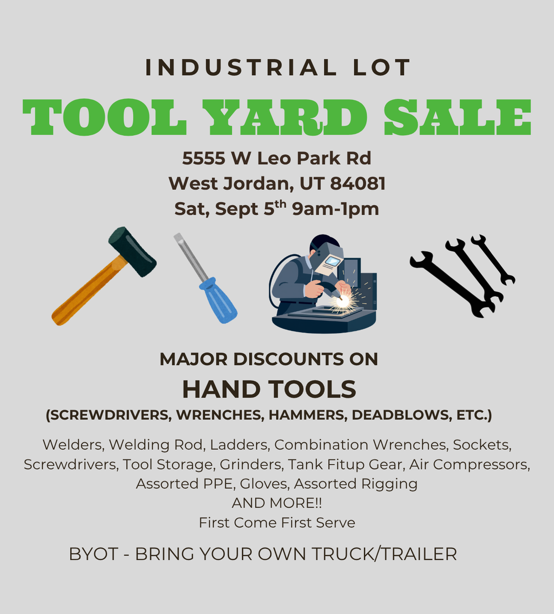 Industrial lot Yard Sale