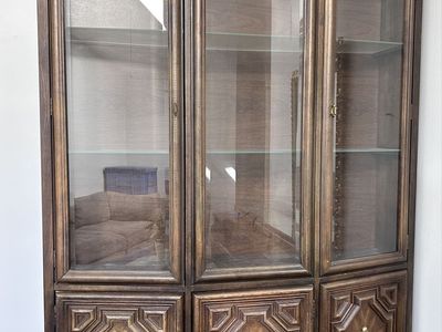 Hutch China Cabinet Curio Bookcase Storage Shelves