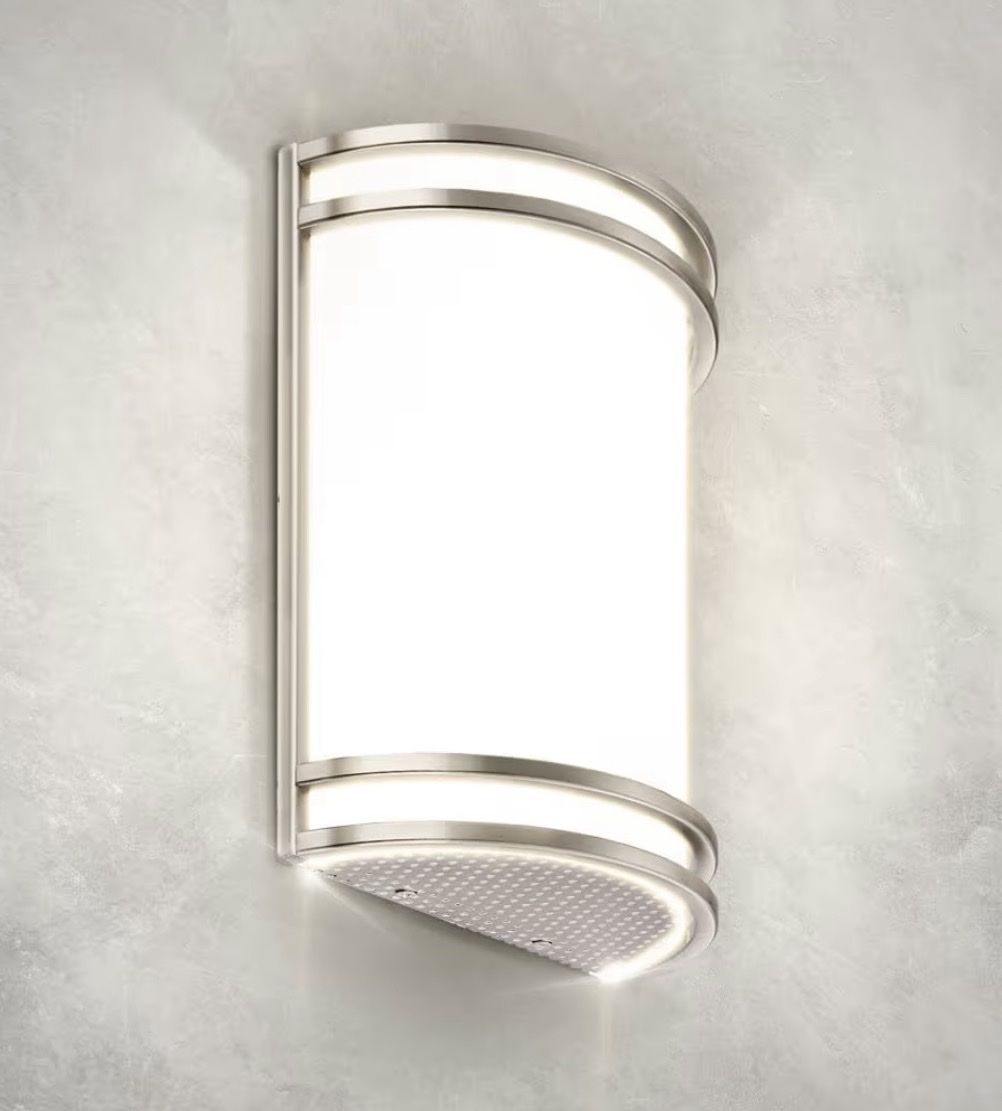 Nickel Modern LED Wall Sconce, Hardwired, Dimmable 3000K-5000K Adjustable, 15W, 1107lm