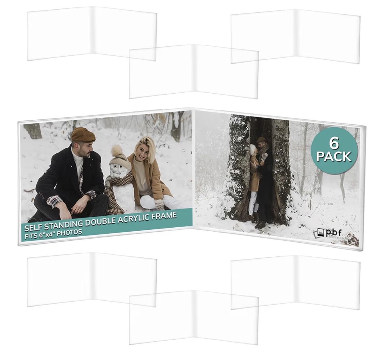 6 stand alone 4 x 6 picture frames