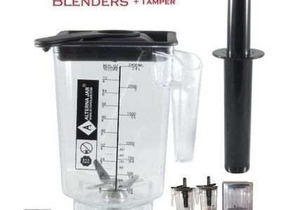 Alterna Jar for Blendtec Blenders with replaceable Blade Assembly and FREE Tamper