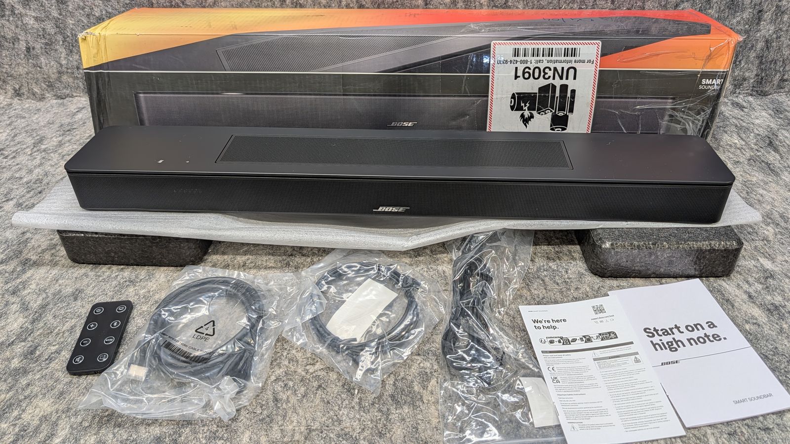 Bose Smart Soundbar 600 Black Home Theater Speaker 439269 With Remote