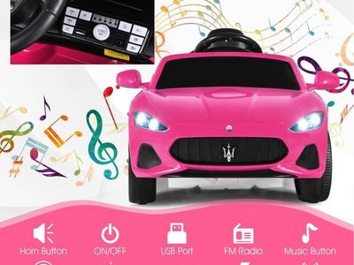 12V Kids Ride On Car, Pink