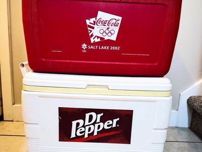 Vintage Coca-Cola Salt Lake 2002 & Dr. Pepper Coolers $40 ea cash