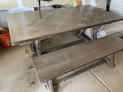 $149 obo! *Rustic Wooden Dining Table and Bench*