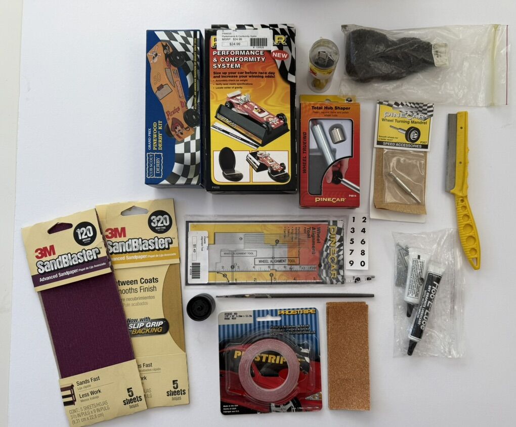 Cub Scout Grand Prix Pinewood Derby Kit Bundle