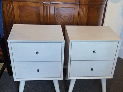 White Nightstands Set of 2 Brand New