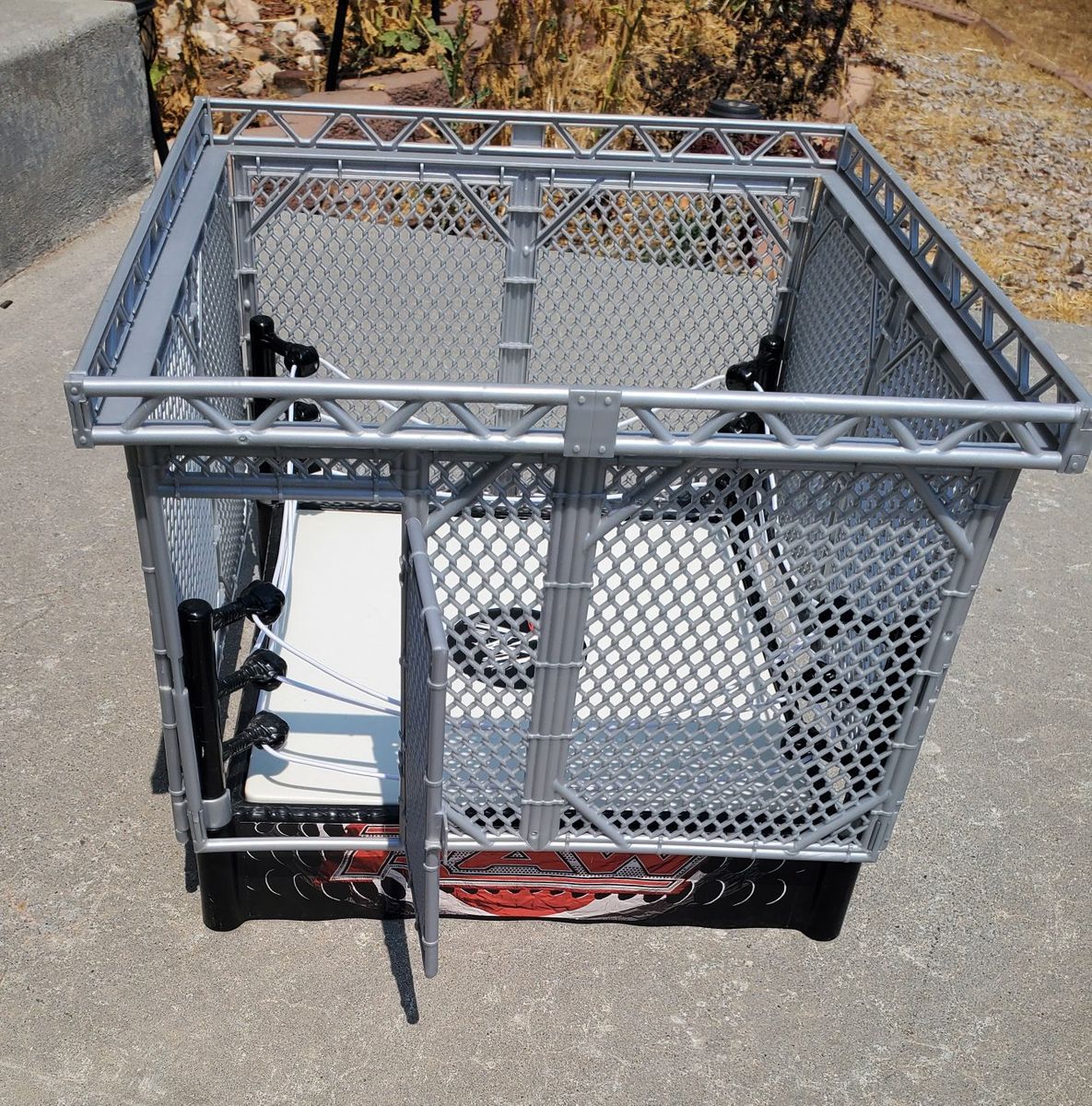 WWE RAW Cage Wrestling Ring Toy Playset with Door