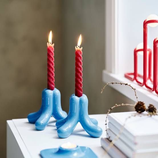 Pair IKEA x Gustaf Westman Vinterfint Candlesticks
