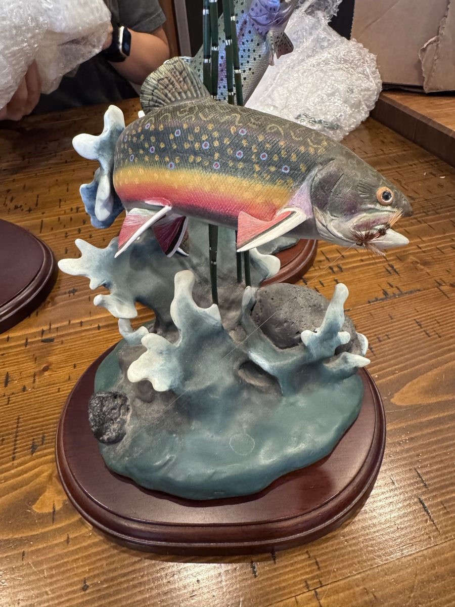 Hand painted local fish Franz Dutzler sculptors