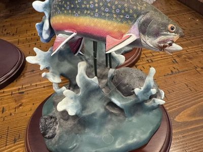 Hand painted local fish Franz Dutzler sculptors