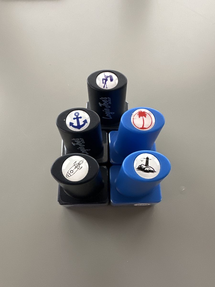 Golf Ball Stampers - Set of 5 Unique Designs for Golf Enthusiasts