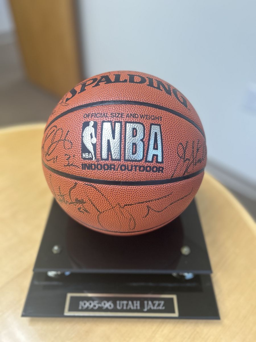 Rare '95-'96 Utah Jazz Team Signed Ball