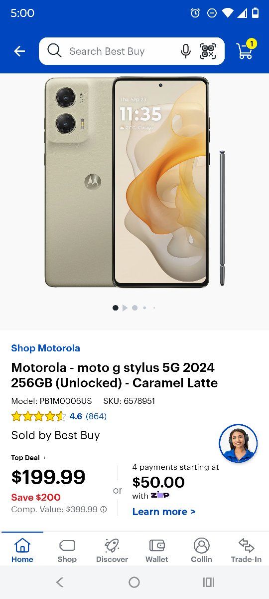 Motorola Moto G Stylus 5G 2024 256GB Unlocked Caramel Latte