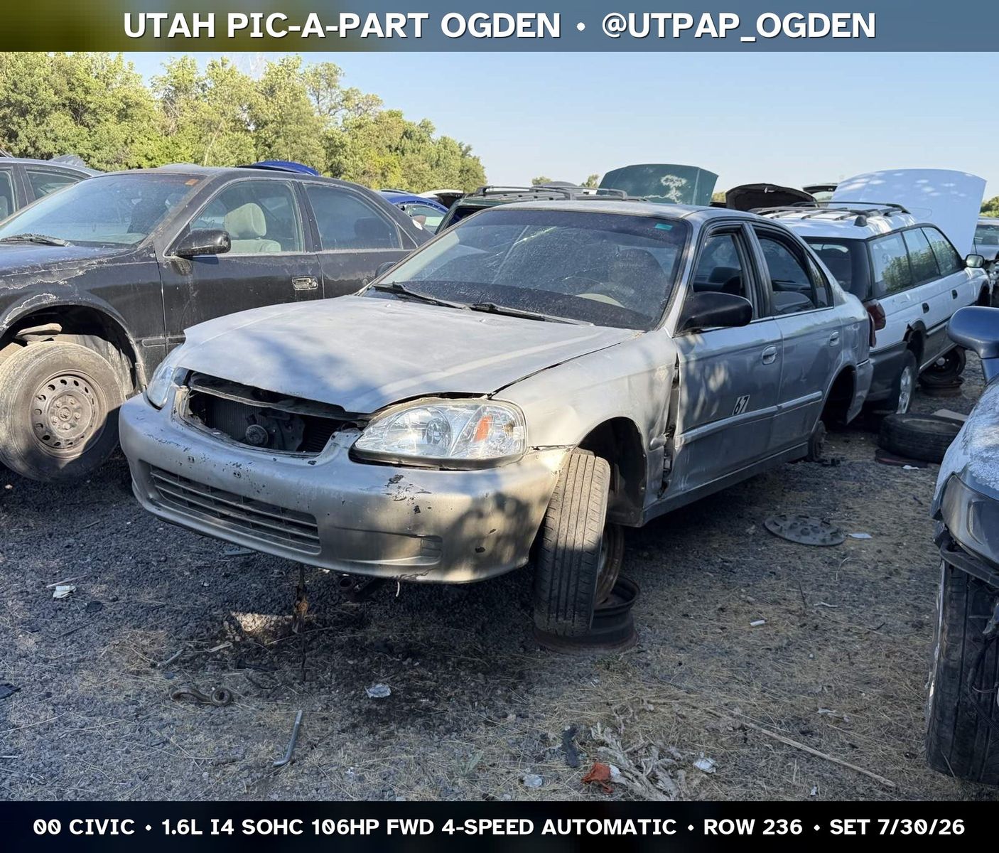 Just In! 2000 Honda Civic EK Parts - UTPAP Ogden