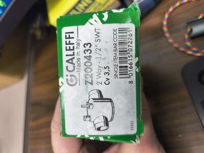 CALEFFI Z200433 2 Way 1/2" SWT Cv3,5 Valve New