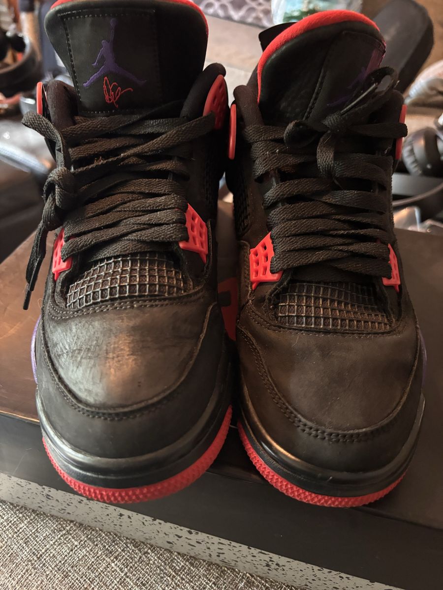 Nike Air Jordan 4 Retro NRG Black/Red/Purple, With Box