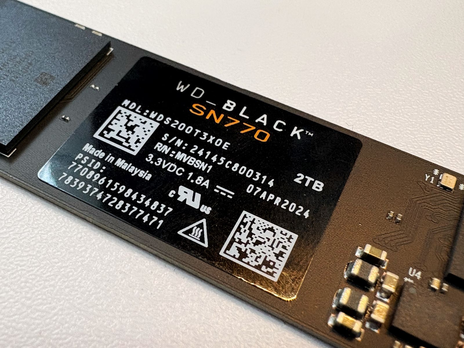 WD - BLACK SN770 2TB 2280 Internal SSD PCIe Gen 4x4 M.2