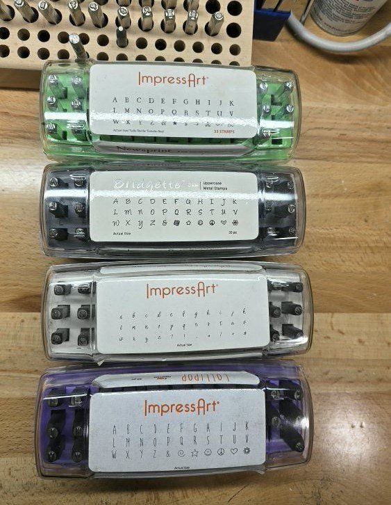 Bridgette ImpressArt Signature 3mm Lowercase Metal Letter Stamps 33 pc Set