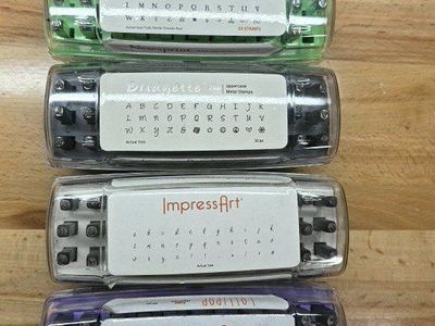 Bridgette ImpressArt Signature 3mm Lowercase Metal Letter Stamps 33 pc Set
