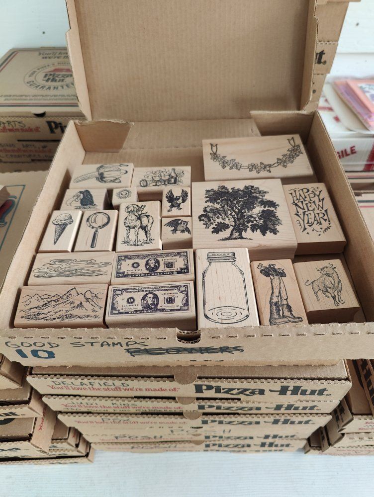Box #10 of 65, New, old stock rubber stamps, designed mainly for people that like to make their own greeting cards.