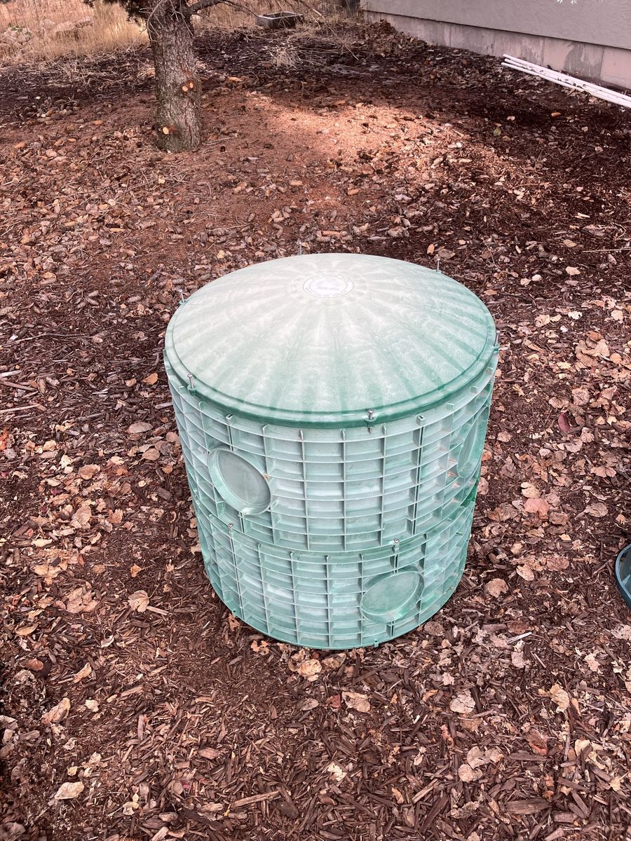 Green Plastic Utility Enclosure with Lid Used