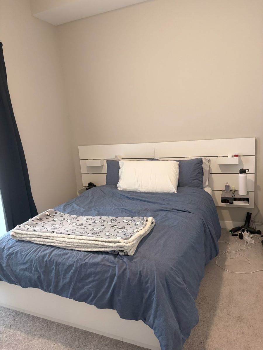 Ikea Queen Bed with Ample Drawers, Storage & Headboard