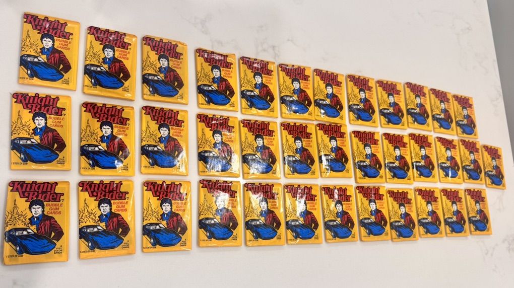 Vintage Knight Rider Bubble Gum Packs (37) Unopene
