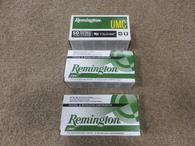 3 FULL BOXES OF 50 ROUNDS EACH OF REMINGTON FACTORY .38 SPECIAL AMMO - ALL 130 GRAIN GRAIN BULLET LOADS