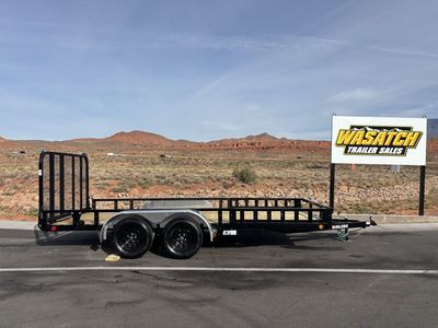 2026 PJ Trailers 7X16 Straight Deck Utility fold i