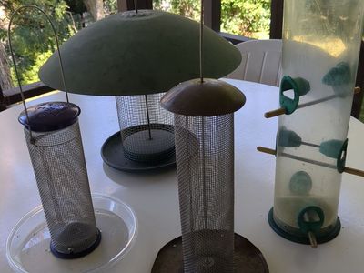 Bird feeders and baffles - everything for $25 total or $5 each