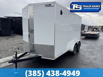 7x14 Look ST DLX Enclosed Cargo Trailer - 7'0" Interior - 7K GVWR - .080 PolyCor, Alloy Wheels, Barn Doors, Translucent Roof
