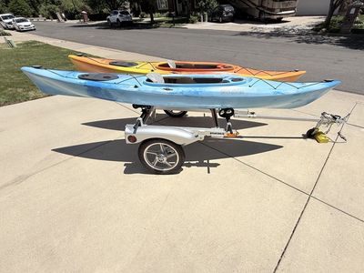Yakima Rack & Roll Trailer + 2 Old Town Kayaks – Complete Premium Package for Two