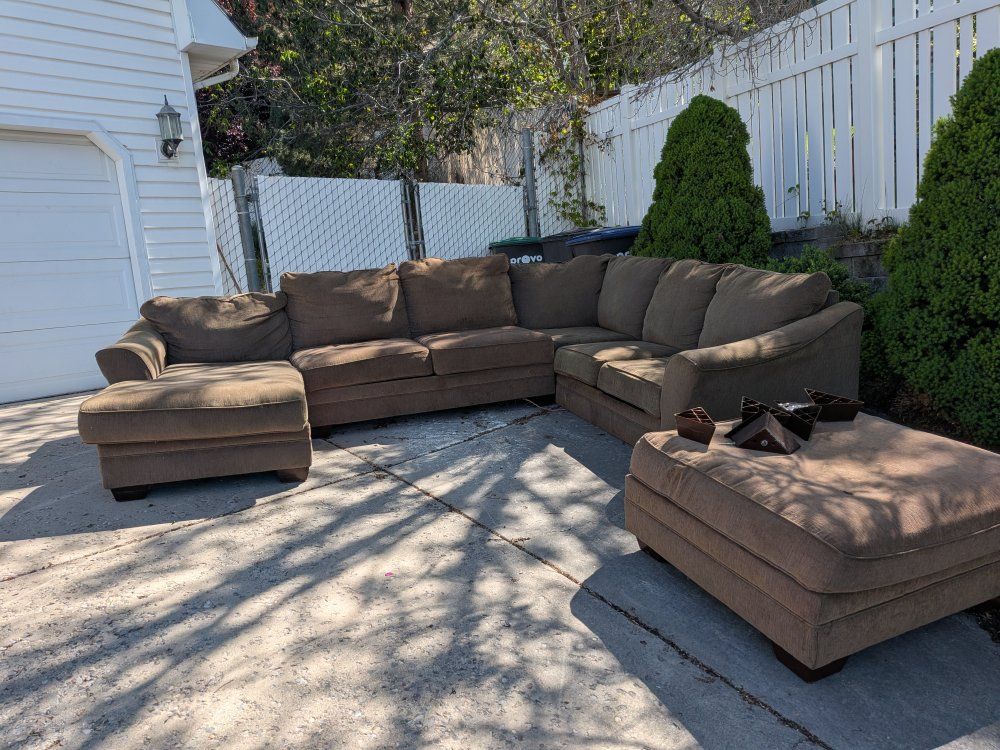 Brown Sectional Couch.