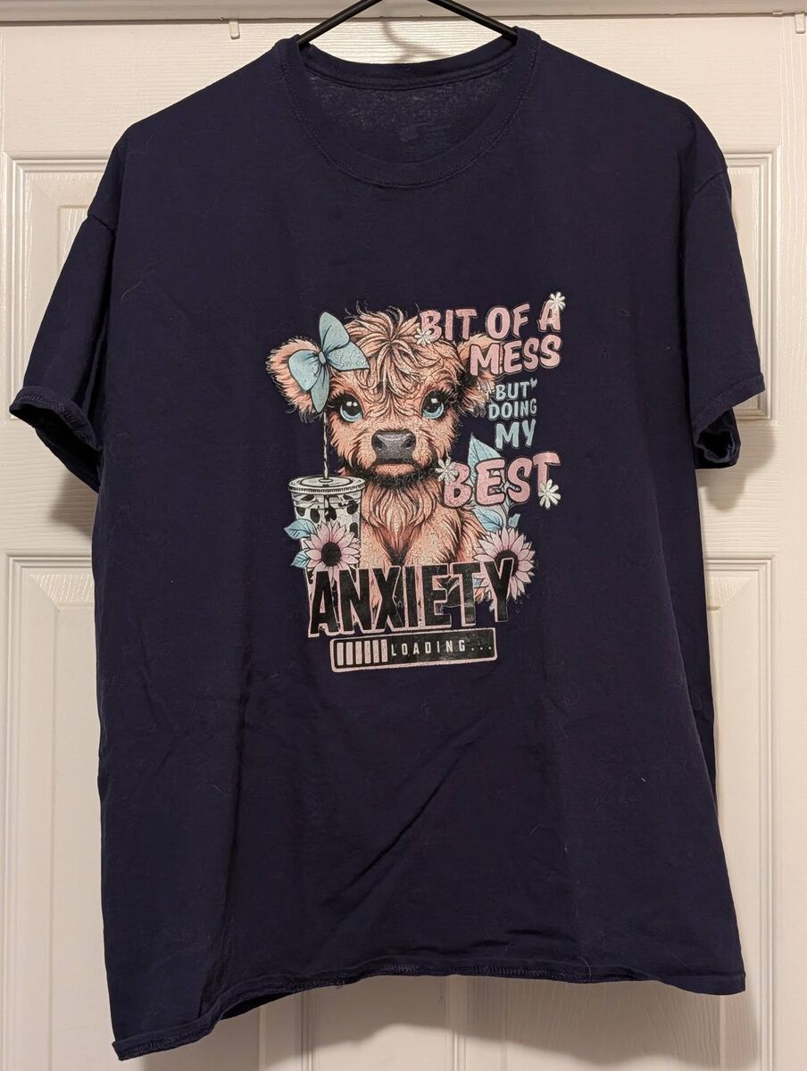 Highland Cow "Anxiety" T-Shirt