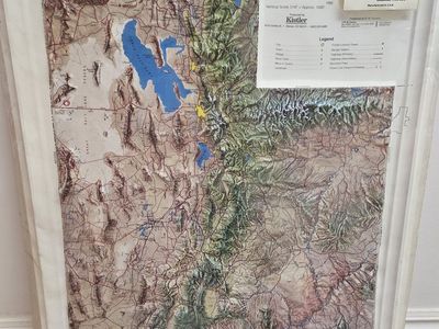 Kistler Utah Vinyl Raised relief map (Taylorsville) $125.00