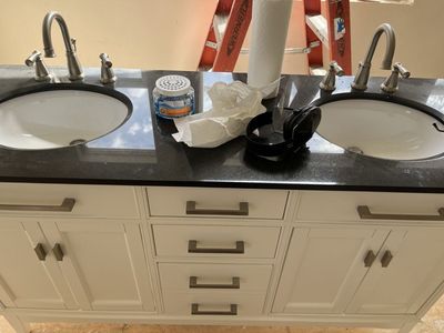 Double Vanity Black Quartz