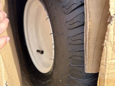 NEW Pair Ogracwheel 18x9.50-8 Lawn Mower Tires with 4-Lug Wheels (Set of 2)