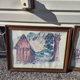 Barnyard Watercolor Print