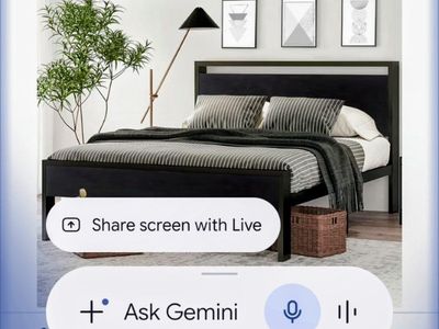 Black Wooden Bed Frame with Headboard - twin size