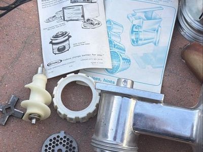 Vintage Rival Grind-O-Matic Electric Meat Grinder & Salad Maker Attachment