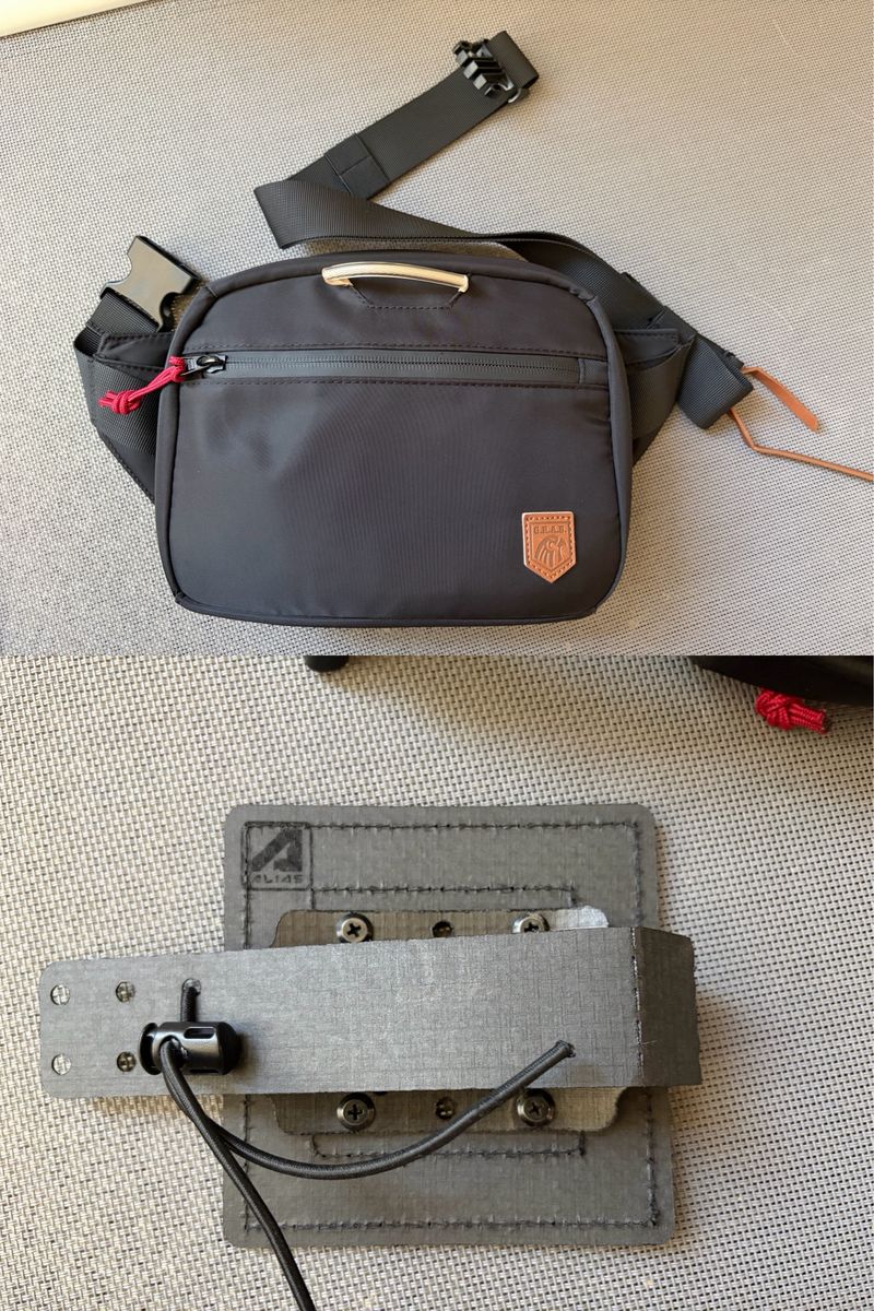 Grab Bag Gear Gunslinger Conceal Carry EDC Bag + NeoMag Alias Universal Holster Hook & Loop Panel