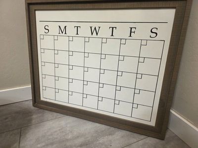 Dry erase calendar