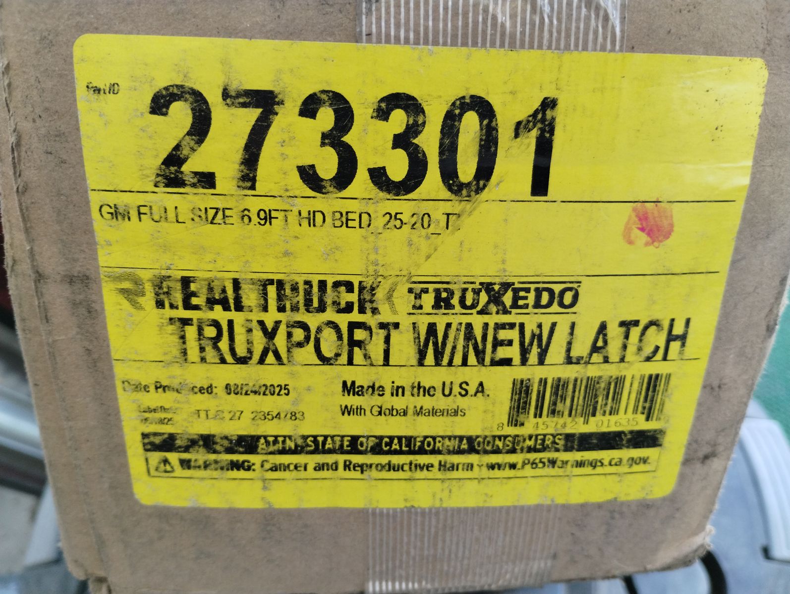 2020-2025 CHEVY BED COVER  6.9 BED