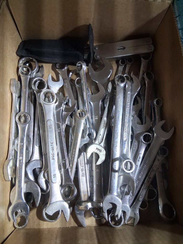 Wrenches  mixed sizes and brands
price for whole box