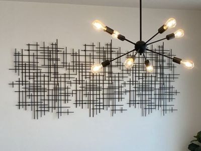 Set Of 3 Metal Abstract Wall Art